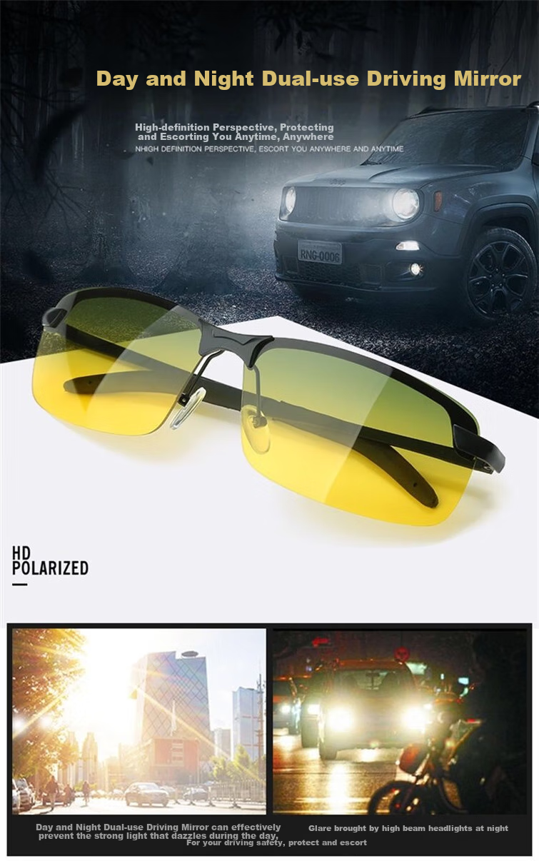 GOGOSOON Polarized Night Vision Glasses, Photochromic Sunglasses for Men, Driving Glasses, Fishing Sunglasses, Day And Night Dual-Use Driving-Specific Glasses 1