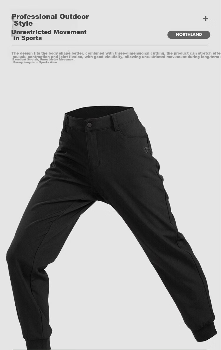 NORTHLAND Women's Outdoor Windproof Thickened Warm Long Pants NXPBT2622E Black 165 2
