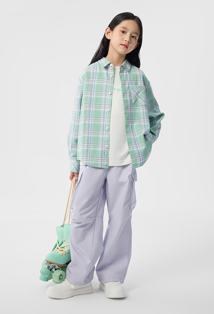 BALABALA Children's Clothing, Boys' And Girls' Pants, Spring And Autumn Loose Cargo Pants, Versatile And Fashionable Outdoor Wear 10