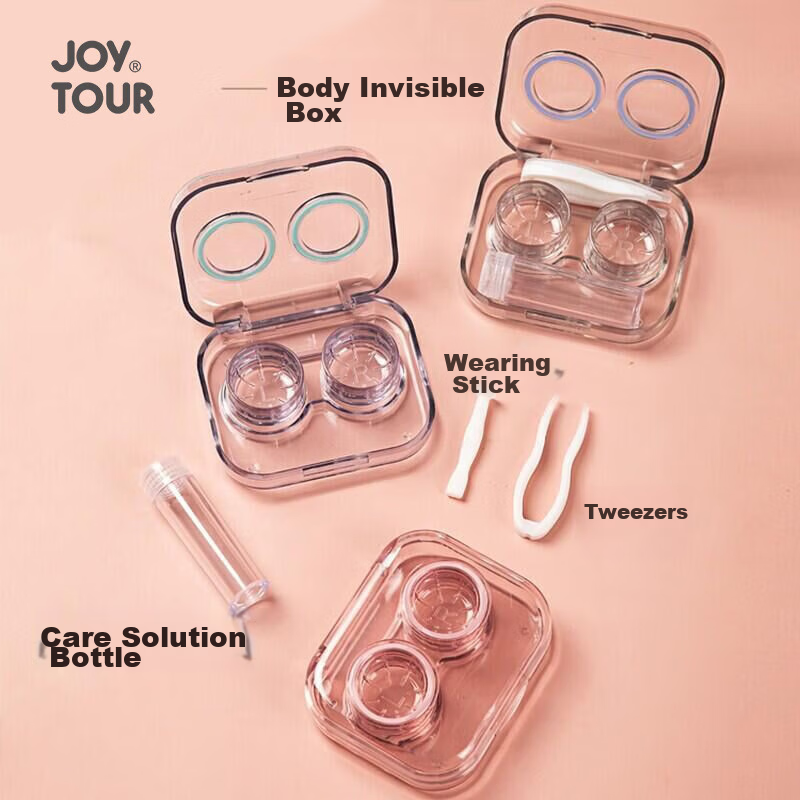 Чехол для контактных линз JOYTOUR, портативный, небесно-голубой
