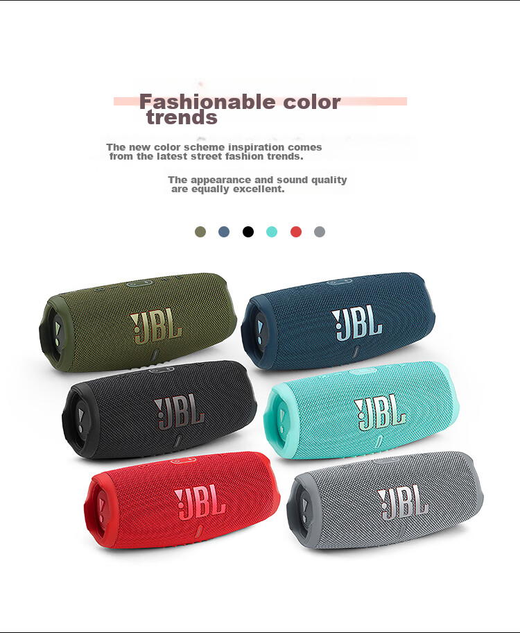JBL CHARGE5 Impact Wave Fifth Generation, Portable Bluetooth Speaker + Subwoofer, Outdoor Waterproof Speaker, Enhanced Track Speaker, Gift for Women, Red 3