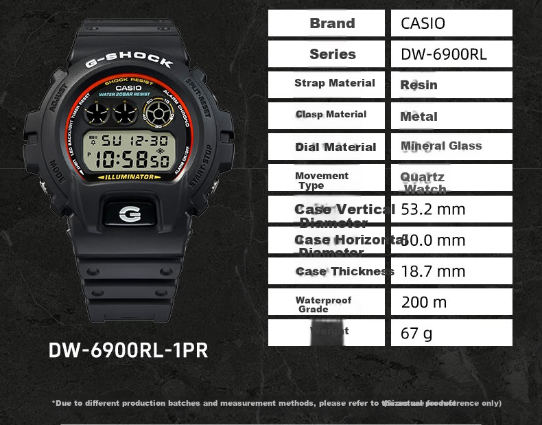 Casio Men's G-SHOCK Watch, Square Digital Sports Watch, Japanese/Korean Style, Gift for Boyfriend, DW-5600RL 17