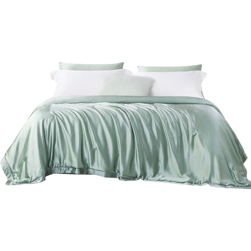 Fuanna 100% Mulberry Silk Quilt Summer Cooling Silk Air Conditioning Quilt Double Antibacterial Thin Quilt Core 203x229cm