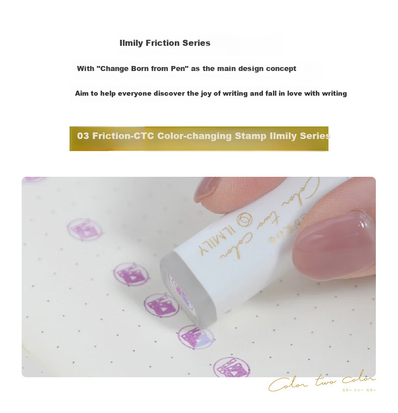 PILOT CTC Color-Changing Erasable Highlighter Ilmily Series Highlighting Pen Smudge-Proof Marker Fluorescent Pen Student Stationery Journal Pen Dark Brown/Forget-Me-Not 5