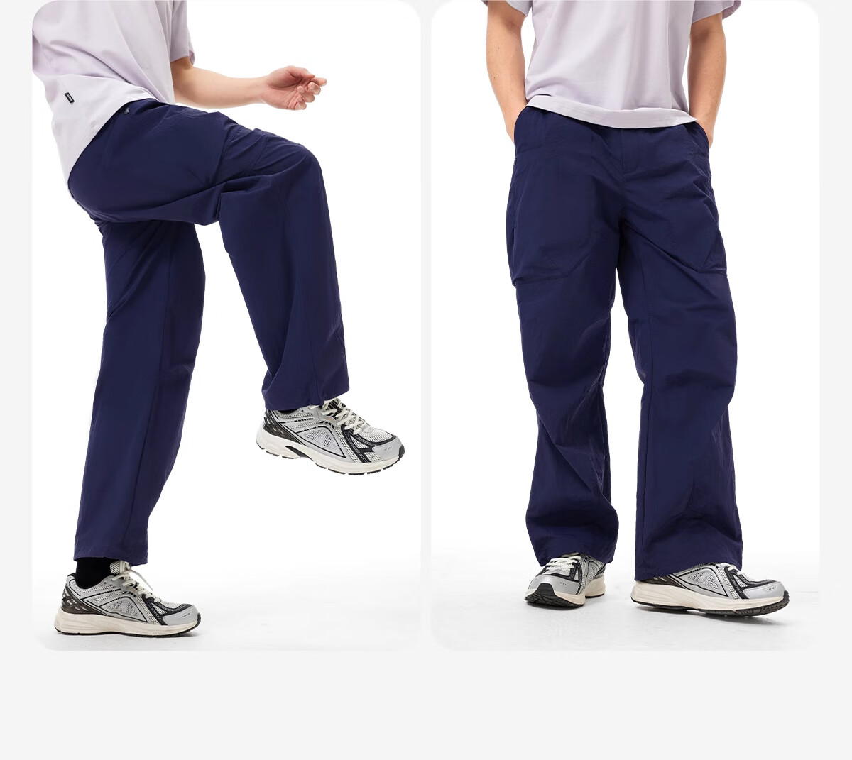 CAMEL Wang Junkai's Style Outdoor Quick-Dry Ice-Cool Casual Pants for Men, Spring Loose Breathable Straight-Leg Casual Hiking Trousers 13