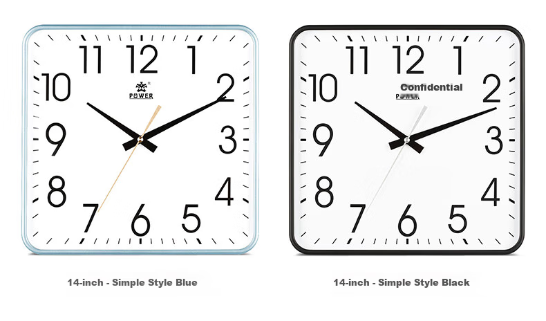 POWER Bawang Perpetual Calendar Wall Clock Living Room Clock Modern Simple Square Quartz Clock 33cm BW24021F1 8