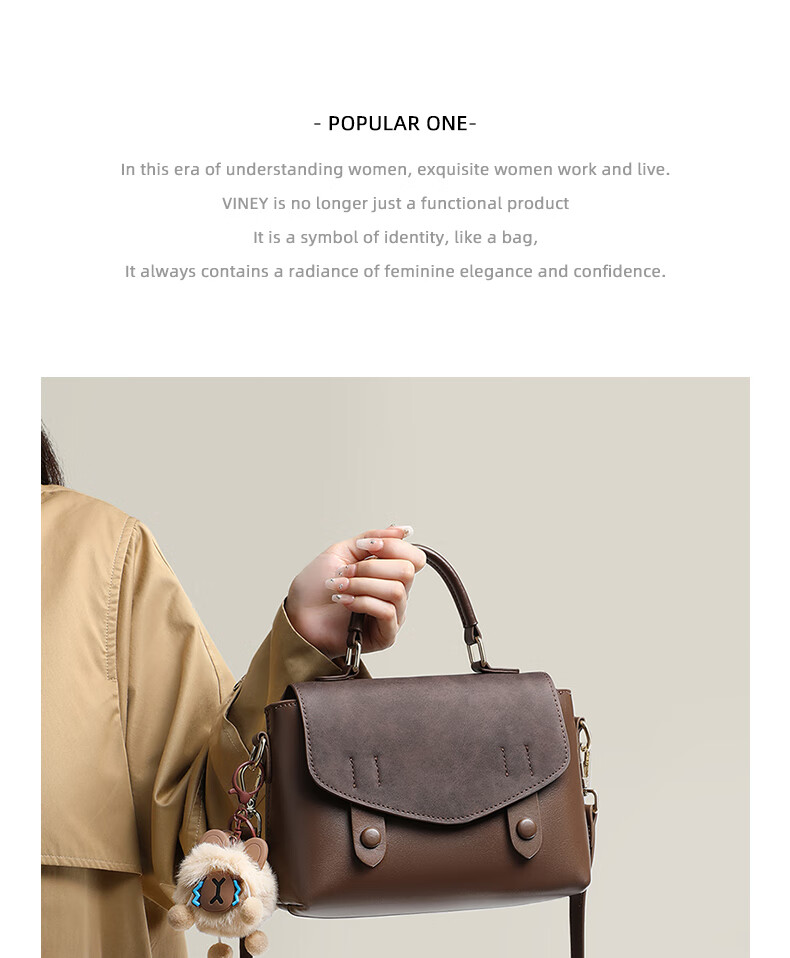 Viney Leather Handbag, Women's Fashion Crossbody Cambridge Bag, Light Shoulder Bag, Practical Birthday And Mother's Day Gift for Mom 2
