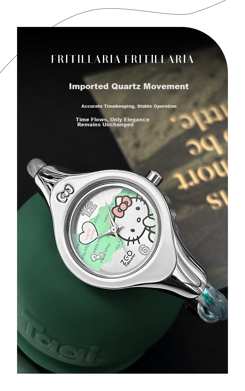 Hello Kitty Sanrio Watch, Small Dial for Female Students, Bracelet Wristwatch for Middle And High School Girls, Stylish Birthday Gift for Wome 3