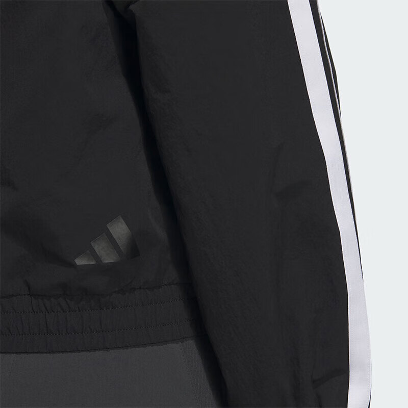 Adidas Black Women's Fashionable Jacket, Trendy Sports JY7611, Black, L 7