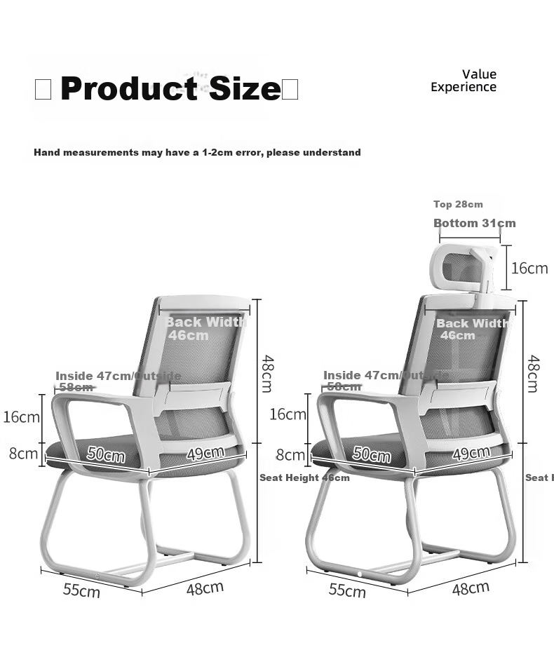 Quanpinwu Computer Chair, Conference Office Chair, Home Student Study Chair, Dormitory Chair with Backrest, Bow-Shaped Chair, Ergonomic Chair 22