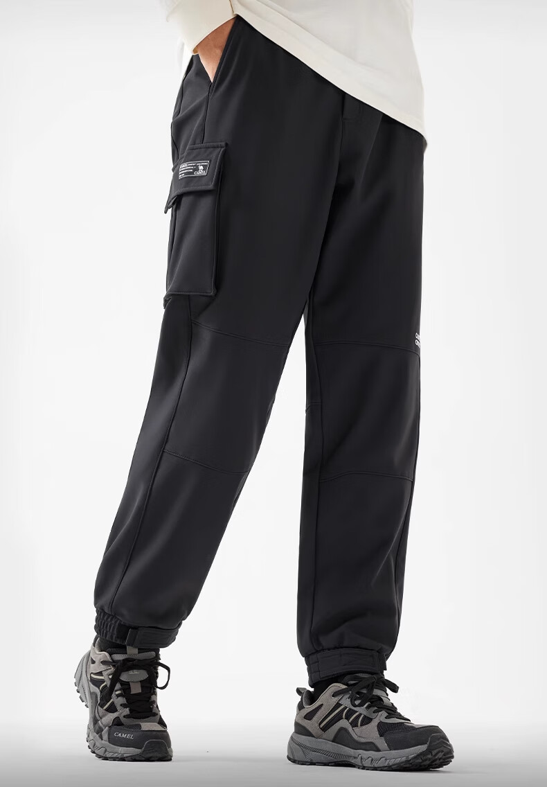 CAMEL Softshell Sports Pants Windproof Ski Pants Thermal Hiking Pants Ski Wear Winter Fleece Thickened 3862 L 4