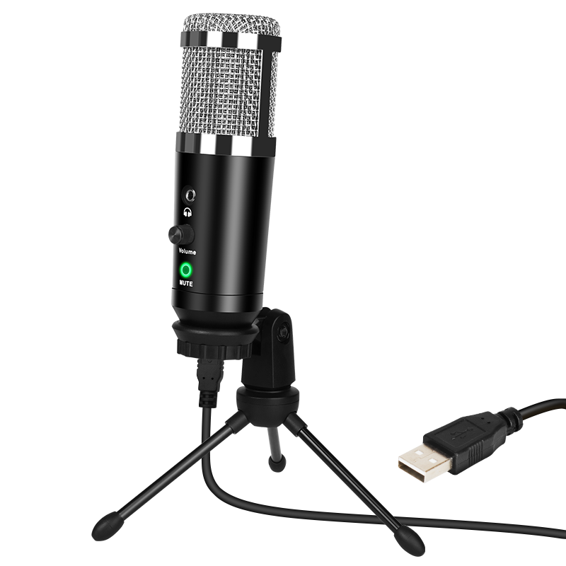 Depusheng A9 USB Microphone for Live Streaming, Compatible with Phones And Computers, for Online Classes, Recording, Voice Overs, Karaoke, Gaming, Livestreaming, TikTok Videos, And Course Materials, Professional Sound Card Microphone with Condenser Capsule, Type-C Connector