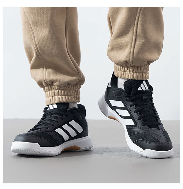 Adidas Badminton Shoes for Men, Professional Indoor Sports Tennis And Volleyball Training Shoes, Black, Size 44 3