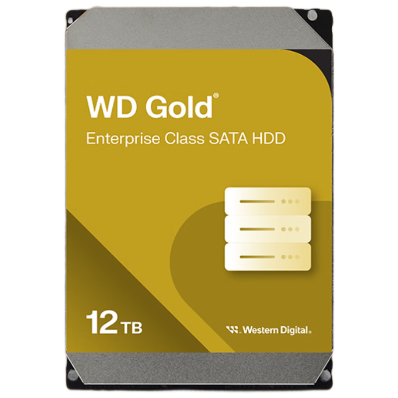 Western Digital (WD) 12TB Enterprise-Grade Mechanical Hard Drive, WD Gold, SATA 7200 RPM to 512MB CMR Vertical, Server Hard Drive, 3.5-Inch WD122KRYZ