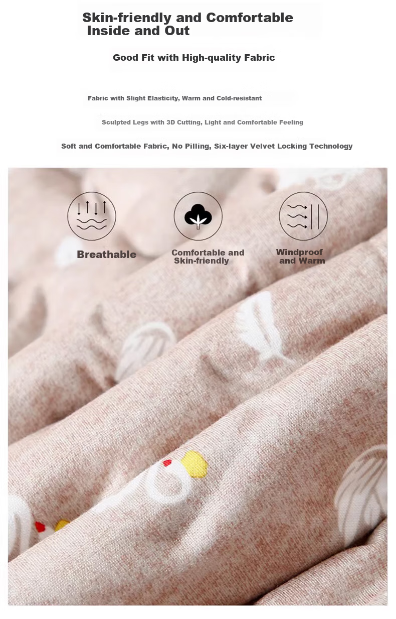 LangSha Women's Inner Down Pants 25 Autumn Winter New Thickened Fleece Lined White Duck Down Warm Cotton Pants Northeast School Uniform Essential 5