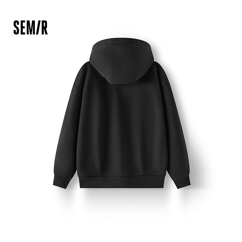 Мужская куртка Semir, весенняя, базовая, простая, вязаная, свободная, с капюшоном, для активного отдыха, универсальная, унисекс, черная, размер M