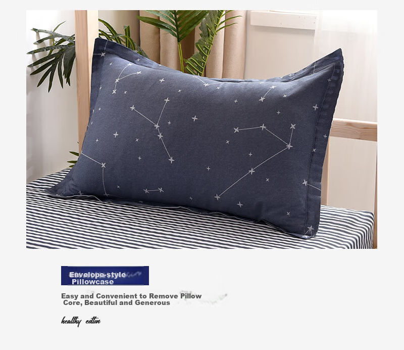 Yunjin Pure Cotton Dormitory Three-Piece Bedding Set for College Students, Single Bed Sheet And Duvet Cover for 0.9/1.2 Meter Beds, Star Patter 15