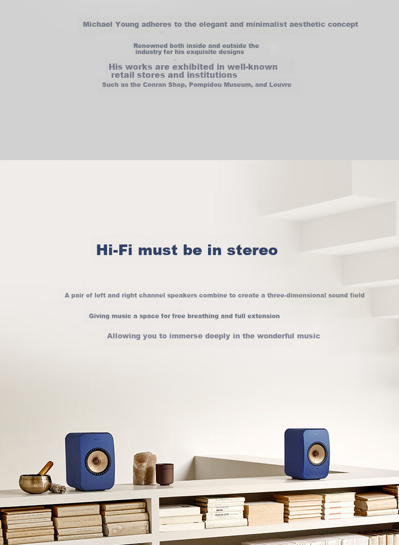 KEF LSX II Soundwave Desktop Computer Speakers, Wireless HiFi 2.0 Stereo Bluetooth Active Speakers, High-Fidelity Living Room TV Speakers for Home Use, Gift with Subsidy 3