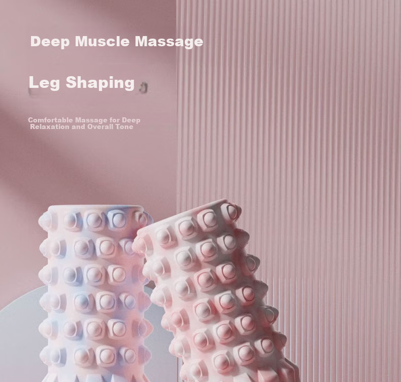 Duweike Foam Roller Yoga Column Massage Stick for Muscle Relaxation And Leg Massage, Fitness Equipment with Gradient Pink, 45cm 1