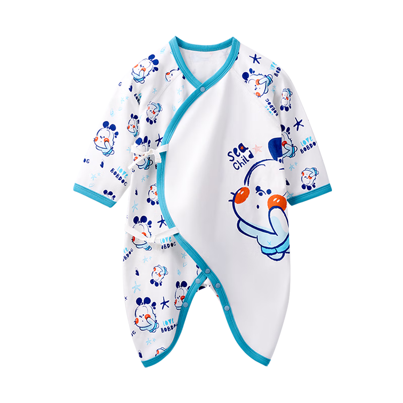 BOBDOG Newborn Baby Clothes Spring And Autumn Style Full Moon Size 52 Infant Romper Spring And Autumn 0-3 Months Butterfly Suit