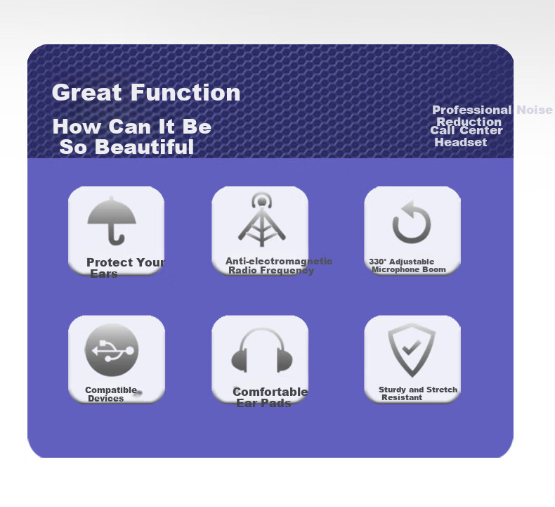 Yijiatong Upgraded Dual-Ear Headset Y390DR with USB Interface, Customer Service Headphones/Noise-Cancelling Headphones/Sales Telemarketing Headset/Business/Education, Including Equalization And Mute Functio 2