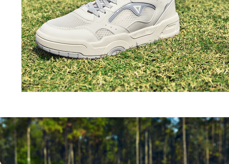 PEAK Taiji White Sneakers for Men, Summer Wear-Resistant Height-Increasing Mesh Shoes, Soft-Soled Running Sports Casual Shoes DB520117 38