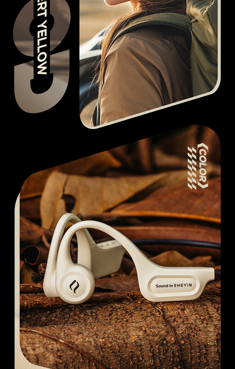 SHEYIN Berlin Voice [Bone Conduction] X13 Bone Conduction Bluetooth Headphones, Open-Style Wireless Outdoor Sports Running Fitness Cycling Specialized Non-In Cloud White Standard Versio 10