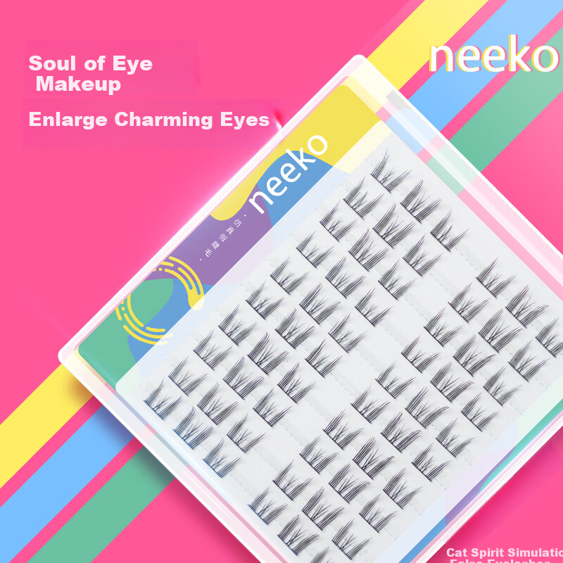 Neeko False Eyelashes, Segmented Dense Upper Lashes, Natural Beginner Shaping, Lengthening, Waterproof, Valentine's Day Gift, Cat Spirit 1