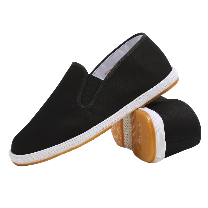 YUZHAOLIN Traditional Beijing Cloth Shoes, Handmade with Thousand-Layer Sole, Slip-On Loafers, Casual Comfortable Footwear for Men, Y1S-1004, Size 44