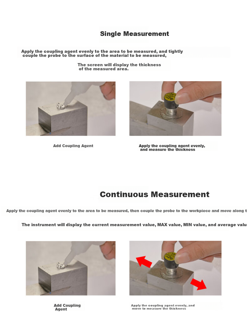 Xima Ultrasonic Thickness Gauge AS855, Steel Plate Iron Copper Metal Glass Ceramic Measuring Instrument, Thickness Detector 9