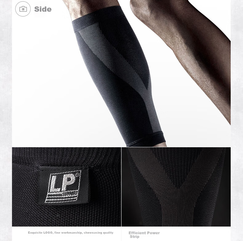 LP 270Z Professional Warm Basketball Running Sports Shin Guard, Thin Leg Protector for Men And Women, Black, Size L 4