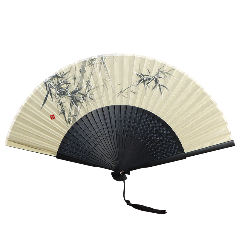 Jidukongjian Folding Fan, Ancient Style, Ink Painting Design, for Men And Women in Traditional Costume, Photo Prop, Summer Fan, Gift for Friends