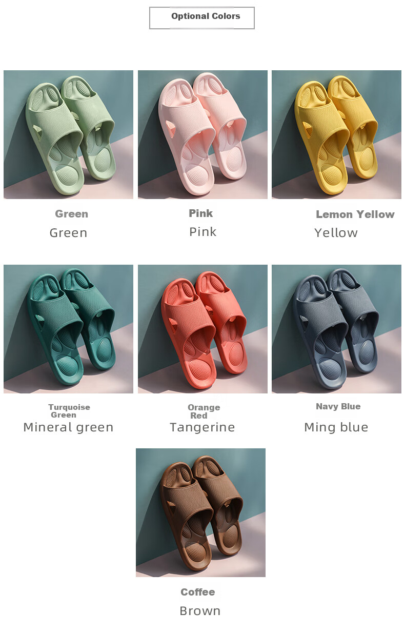 GUOLUOFEI Couple's Massage Bathroom Slippers, Home Indoor Summer Bathroom Slippers for Men And Women, Green, Size 39-40 1