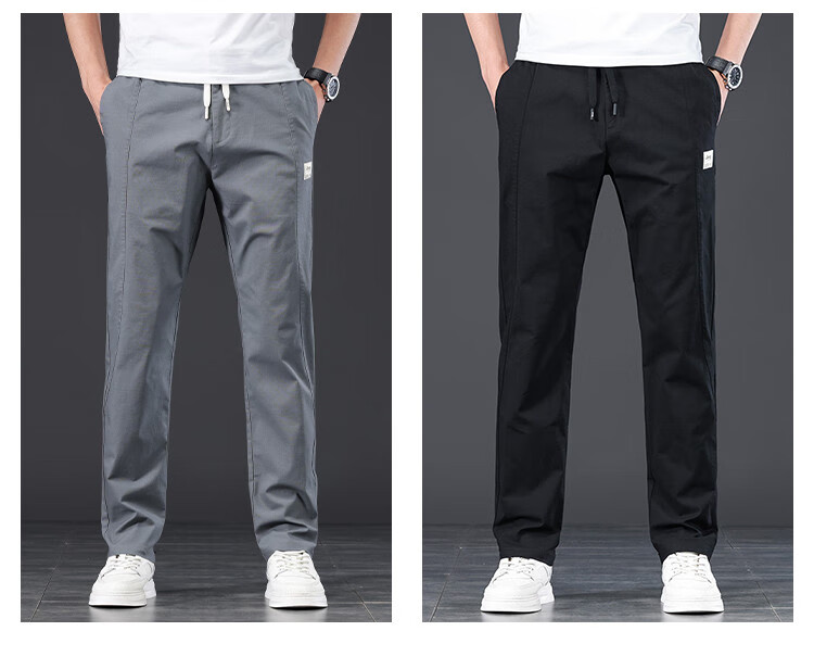 JEEP Comfortable And Simple Casual Pants for Men, 2026 Summer Fashion Versatile Straight-Leg Trousers, Commuter Long Pants for Me 4