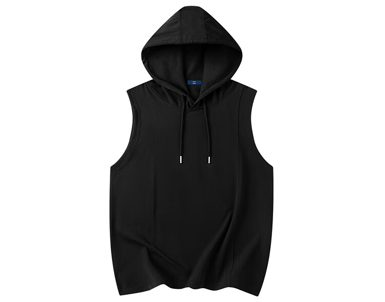 GENIOLAMODE Men's Hooded Vest Trendy Sleeveless Casual Loose Waistcoat 1