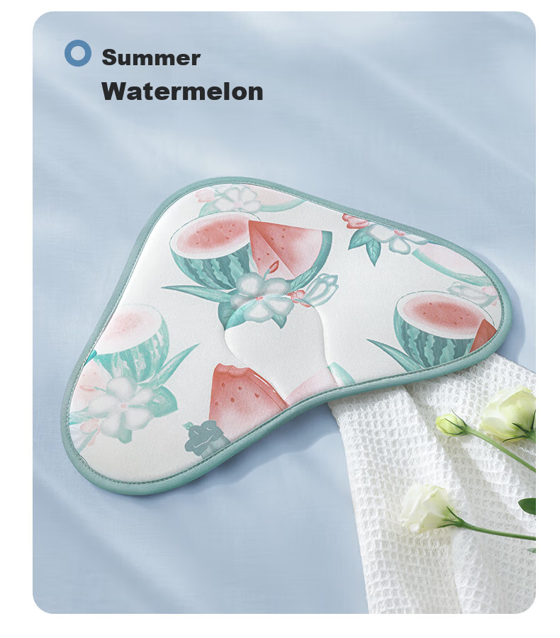 Betis Baby Pillow Summer Breathable Newborn 0-6 Months Ice Silk Cooling Pillow Children's Cloud Piece Pillow Yun Whale Fantasy 24