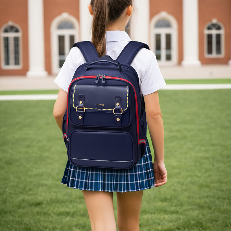 GOLF Elementary School Backpack for Grades 1-3 Boys And Girls, Spine Protection Children's Backpack, Lightweight Large Capacity Shoulder Bag, Stylish Desig