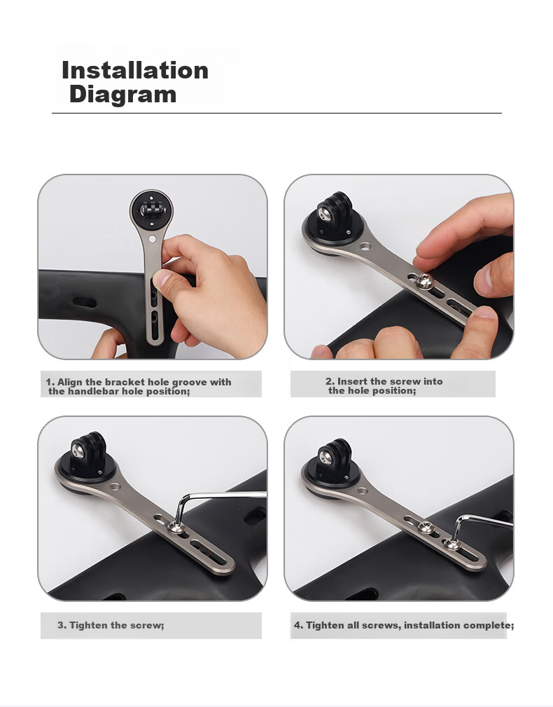 GUB Code Table Bracket, Titanium Alloy Road Bicycle Integrated Handlebar, Action Camera Mount, Bike Light Extension Stand, Ti701 8