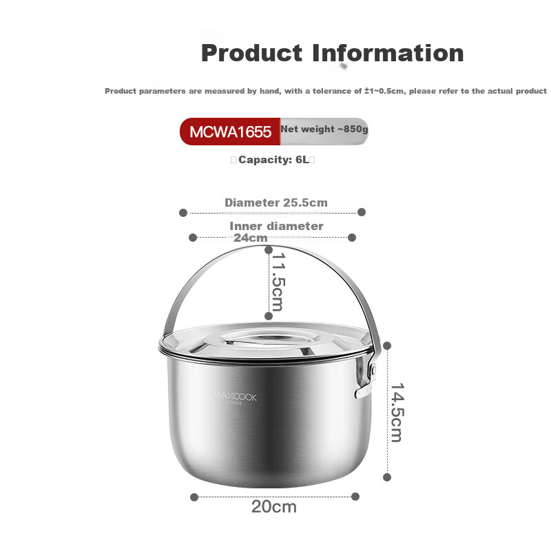 MAXCOOK 304 Stainless Steel Lard Container Seasoning Bowl, Lard Bowl Seasoning Jar Condiment Pot 6L with Lid And Strainer MCWA1655