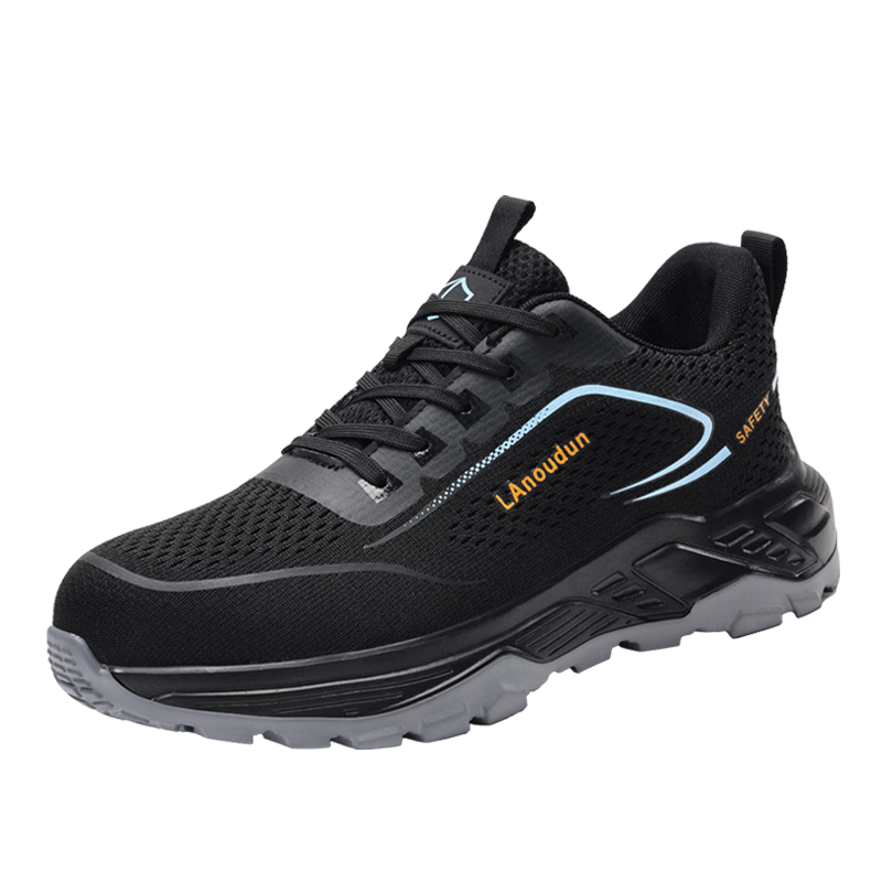 BlueOwl Shield Men's Lightweight Soft Sole Breathable Anti-Smash Anti-Puncture Durable Safety Work Shoes D269 Size 44