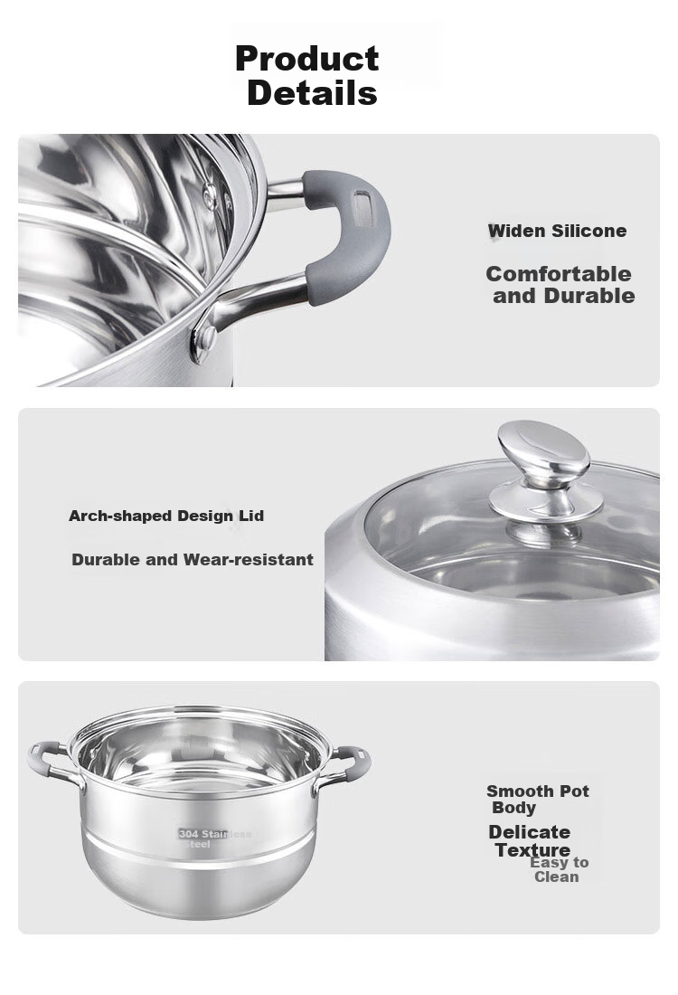 JD Original Steamer Pot Gas Stove 304 Stainless Steel Steamer And Cooker Dual-Use Steamer Basket Compatible with Induction Cooker Two-Layer Thickened 28CM 2