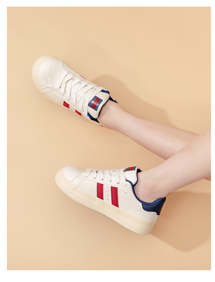 La Chapelle Women's Thick-Soled Casual Retro Low-Top Sneakers - YB002 Encore Red Size 40 9
