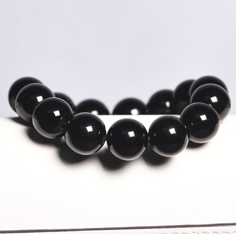 Jingying Natural Obsidian Bracelet Unisex Amulet Wealth Luck Crystal Bracelet Year of the Horse Gift for Couples 7