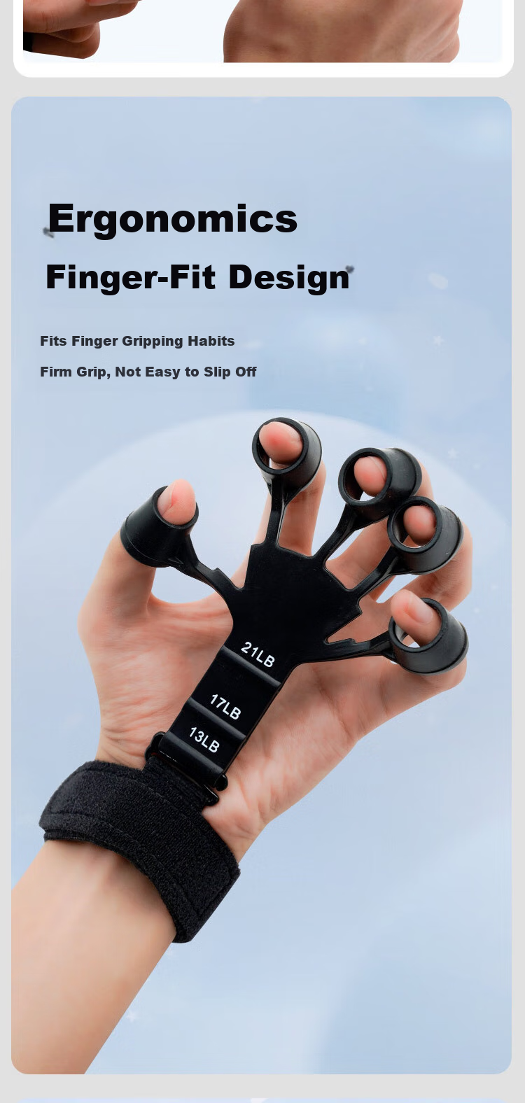 Duweike Venous Training Equipment, Finger And Forearm Grip Strength Exercise, Adjustable from 13 to 21 Pounds 3