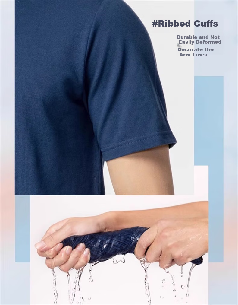 DECATHLON Men's Business Casual Loose Short-Sleeve Polo Shirt, POLO SMMO Turkish Blue, 2XL-4468885 6
