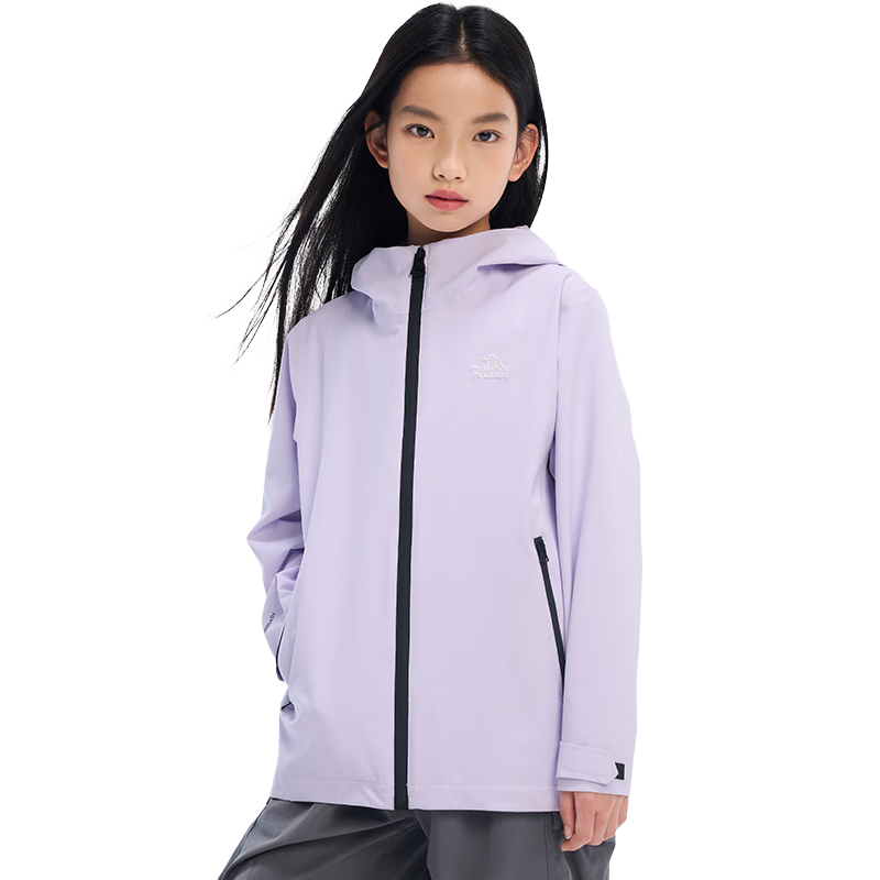 Pelliot [Xiaoyanke] Outdoor Children's Single-Layer Windbreaker, Waterproof And Windproof Jacket, 135101022, Purple, Size 150