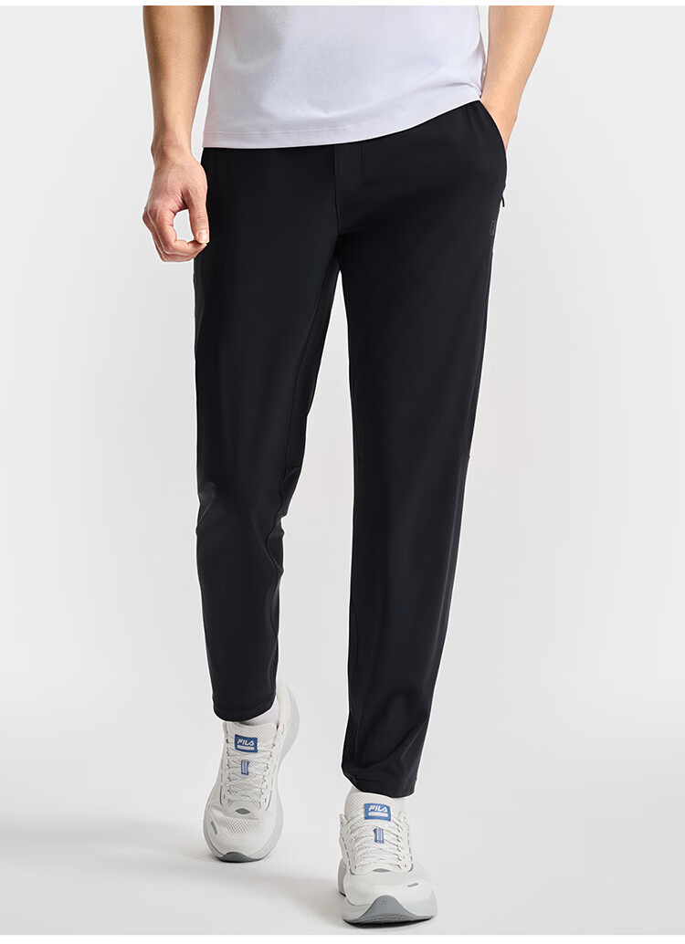 FILA Official Lightweight Knit Pants Men's Summer Thin Cool Sun Protection Fitness Straight-Leg Sports Pants 3