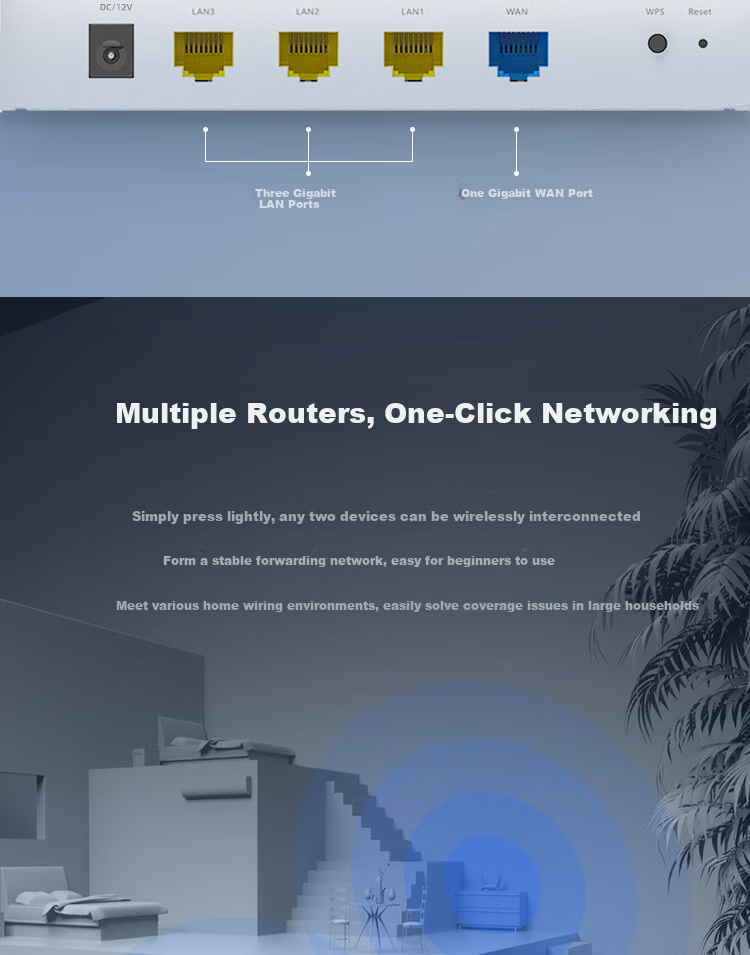 FiberHome R3 Router, Wi-Fi7 BE3600 MLO Dual-Band Aggregation, High-Gain Antenna, 2.5G Ethernet Port, Supports 160MHz, Gaming Acceleratio 9