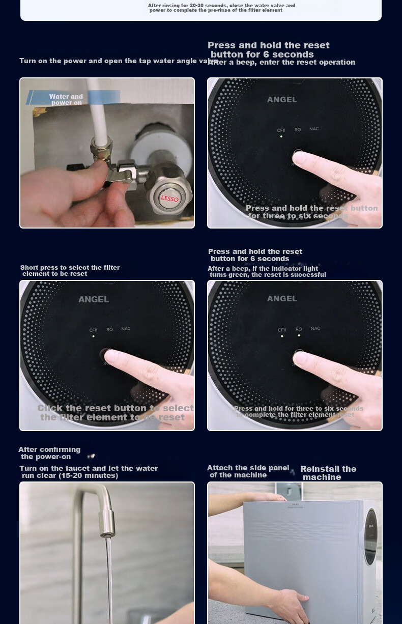 Anjier Water Purifier Filter Cartridge NAC Rear Activated Carbon Filter, Suitable for Integrated Drinking Water Purifiers T3 Desktop Water Purifier JY3491TK-ROK And Other Models, LX-295GAC8 5