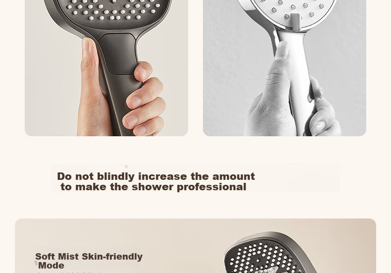 Anhua Bathroom Shower Set, Complete Integrated Brass Pressure-Increasing Square Tube, with Digital Display, Gunmetal Gray, N4G9041GGW 25